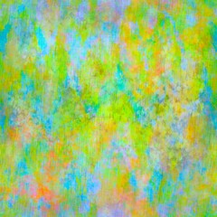 Yellow, green and blue Modern abstract blur hand painted seamless background in vibrant summer natural colors