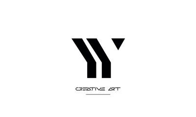 YY, Y abstract letters logo monogram © Nadia