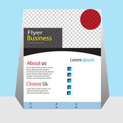 Corporate business cover and back page a4 flyer design template for print