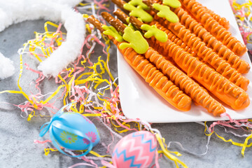 Carrot Chocolate Covered Pretzels