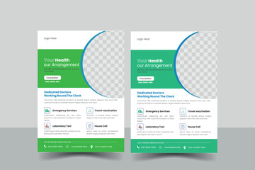 modern medical flyer template