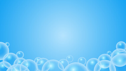 bubbles on a blue background