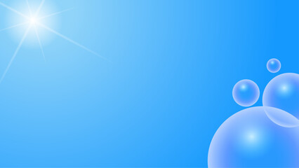 bubbles on a blue background