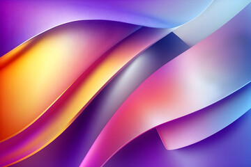 Holographic neon curved wave in motion. Rainbow wallpaper background. Holographic gradient