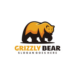 Grizzly bear logo mascot style