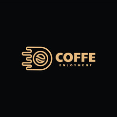 coffee line art logo style