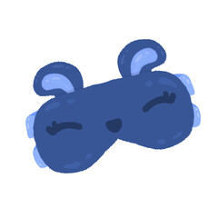 Cute eyes mask about bedtime stationary sticker