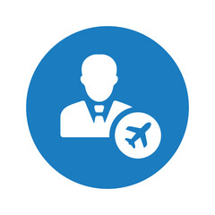 Travel agent icon.