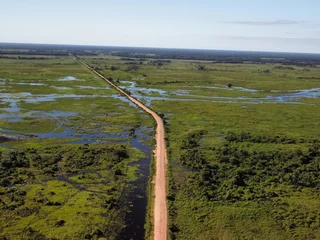 Foto op Plexiglas Aerial View of Transpantaneira (Pantanal, Mato Grosso, Brazil) © Gautama