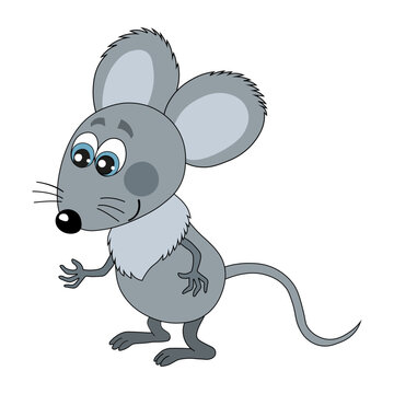 Cartoon character Mouse grey
