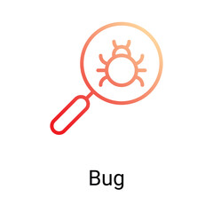 Bug Icon Design. Suitable for Web Page, Mobile App, UI, UX and GUI design.