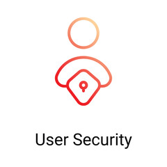 User Security Icon Design. Suitable for Web Page, Mobile App, UI, UX and GUI design.