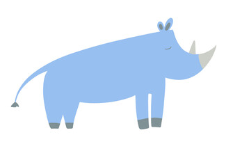 cartoon rhino png illustration, doodle drawings of cute characters for children, sticker for notebook and diary