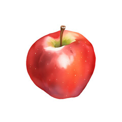 red apple isolated on white