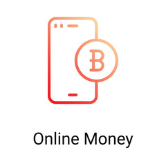 Online Money Icon Design. Suitable for Web Page, Mobile App, UI, UX and GUI design.