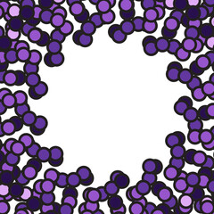 Purple circle dots frame. Vector illustration.