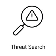 Threat Search Icon Design. Suitable for Web Page, Mobile App, UI, UX and GUI design.