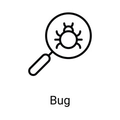 Bug Icon Design. Suitable for Web Page, Mobile App, UI, UX and GUI design.