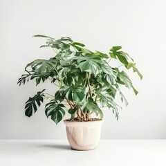 Fototapeta na wymiar house plant on white background, generative ai