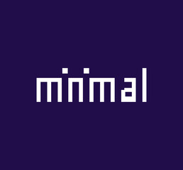 Minimal typographic logo. Simple design. Perfect minimal logo template. vector.