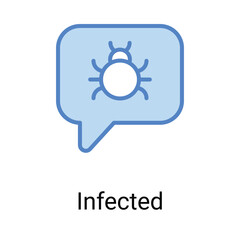 Infected Icon Design. Suitable for Web Page, Mobile App, UI, UX and GUI design.
