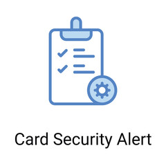 Card Security Alert Icon Design. Suitable for Web Page, Mobile App, UI, UX and GUI design.