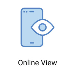 Online View Icon Design. Suitable for Web Page, Mobile App, UI, UX and GUI design.