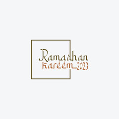 Ramadan Kareem logo Vector set, Logo to welcome the Holy Month of Ramadan with beautiful colors.