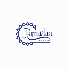 Ramadan Kareem logo Vector set, Logo to welcome the Holy Month of Ramadan with beautiful colors.