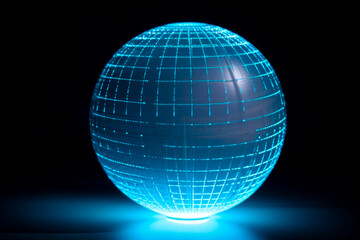Fototapeta na wymiar abstract blue sphere