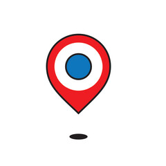 Map pointer icon on white background