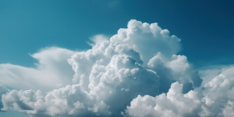 Blue sky background with clouds, generative ai
