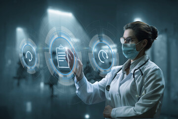 Concept of medical registry modern technologies.