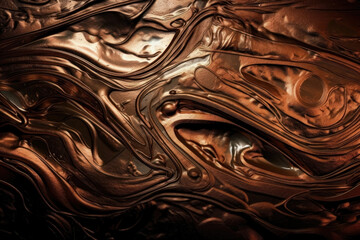 Abstract bronze copper metal background. AI generated
