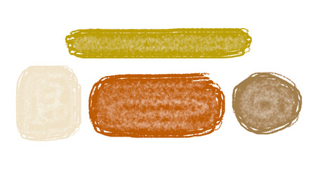 Watercolor strokes for text. Vector illustration. Watercolor stripe, square, circle.