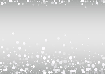 Gray Snowflake Vector Silver Background. Sky