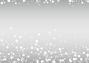 Fototapeta premium Gray Snowflake Vector Silver Background. Sky