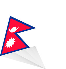 Flag of Nepal, modern pin flag
