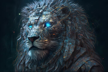 Super tech cyborg lion. AU generation