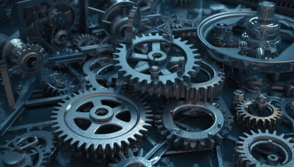 Digital Art of Engineering Gears and Gearboxes with Designs