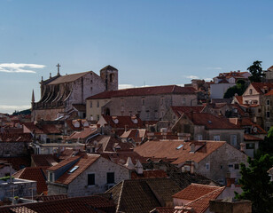 View over the rooftops of an old town