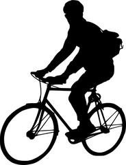 cycling silhouette clipart