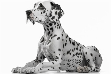 Dalmatian Dog on White Background: A Timeless Classic with Spots and Energy