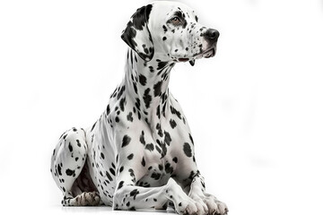 Dalmatian Dog on White Background: A Timeless Classic with Spots and Energy