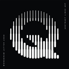 Letter Q Logo with Abstract Line Pattern