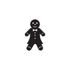 gingerbread girl icon symbol sign vector