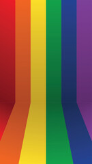 Rainbow colors perspective vector wallpaper - symbology and representation of free love - LGBTQIA+