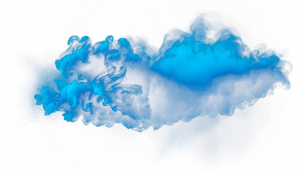Smoke cloud blue dust floating mist cyan particles © Gustavo