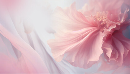 Obraz na płótnie Canvas Soft floral pastel background by Generative AI