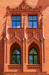 Brick gothic ancient window